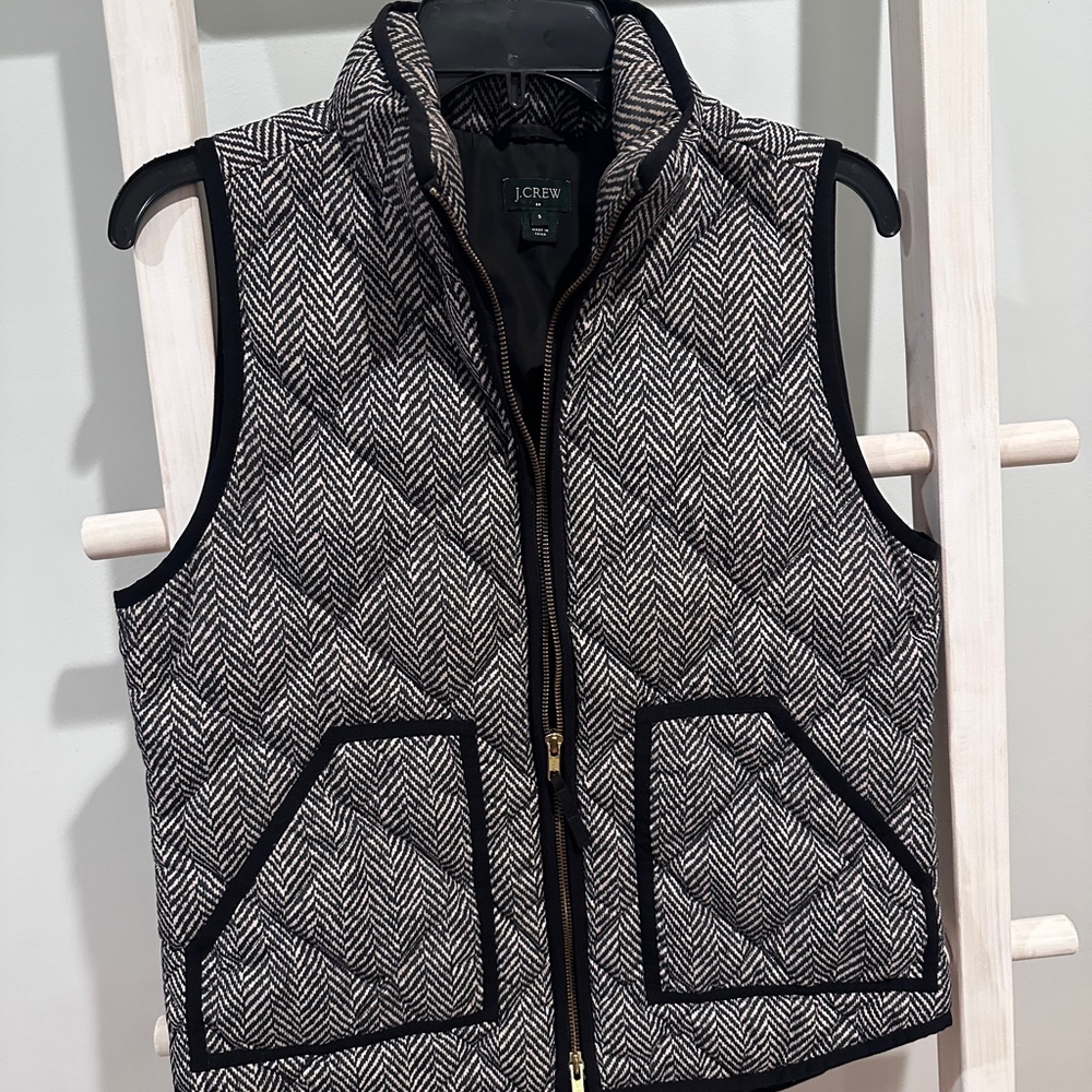 J. Crew Herringbone puffer Vest